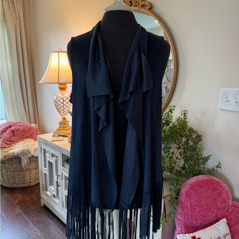 ANA Blue/teal tassel vest size small